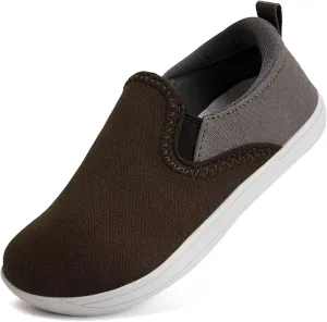 WateLves Toddler Little Kid Wide Barefoot Shoes Boys Girls Minimalist Slip On Sneakers Canvas Walking Shoes Fit Naturally Zero Drop Sole