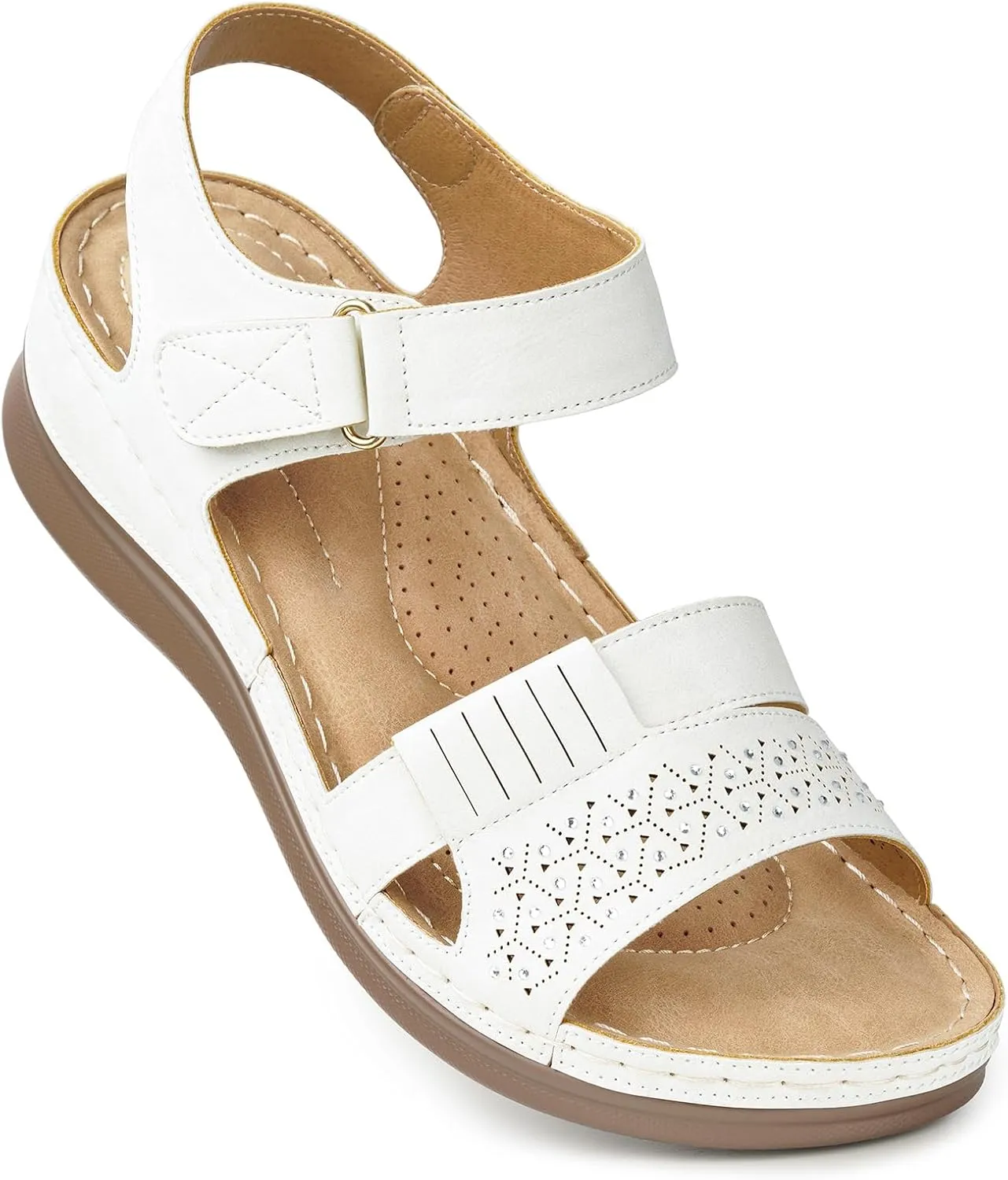 Wedge Sandals for Women Dressy - Comfortable Womens Wedge Sandals Low Heel Walking Flat Shoes
