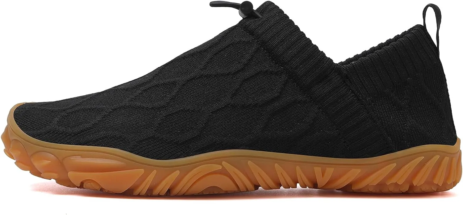 Wide fit Barefoot Water Shoes Womens Mens Breathable Knit Shoes Simple Comfortable Walking Shoes Beach Outdoor Running Sneakers