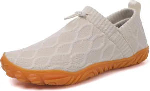 Wide fit Barefoot Water Shoes Womens Mens Breathable Knit Shoes Simple Comfortable Walking Shoes Beach Outdoor Running Sneakers