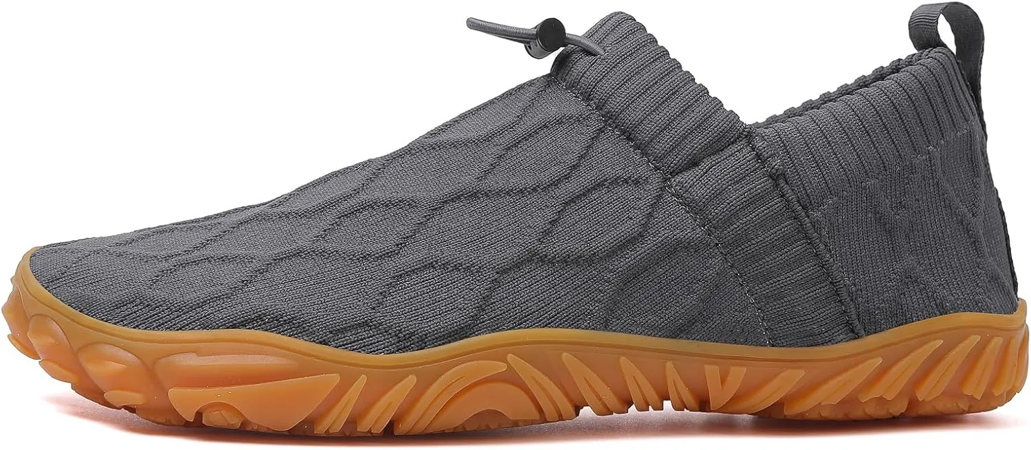 Wide fit Barefoot Water Shoes Womens Mens Breathable Knit Shoes Simple Comfortable Walking Shoes Beach Outdoor Running Sneakers