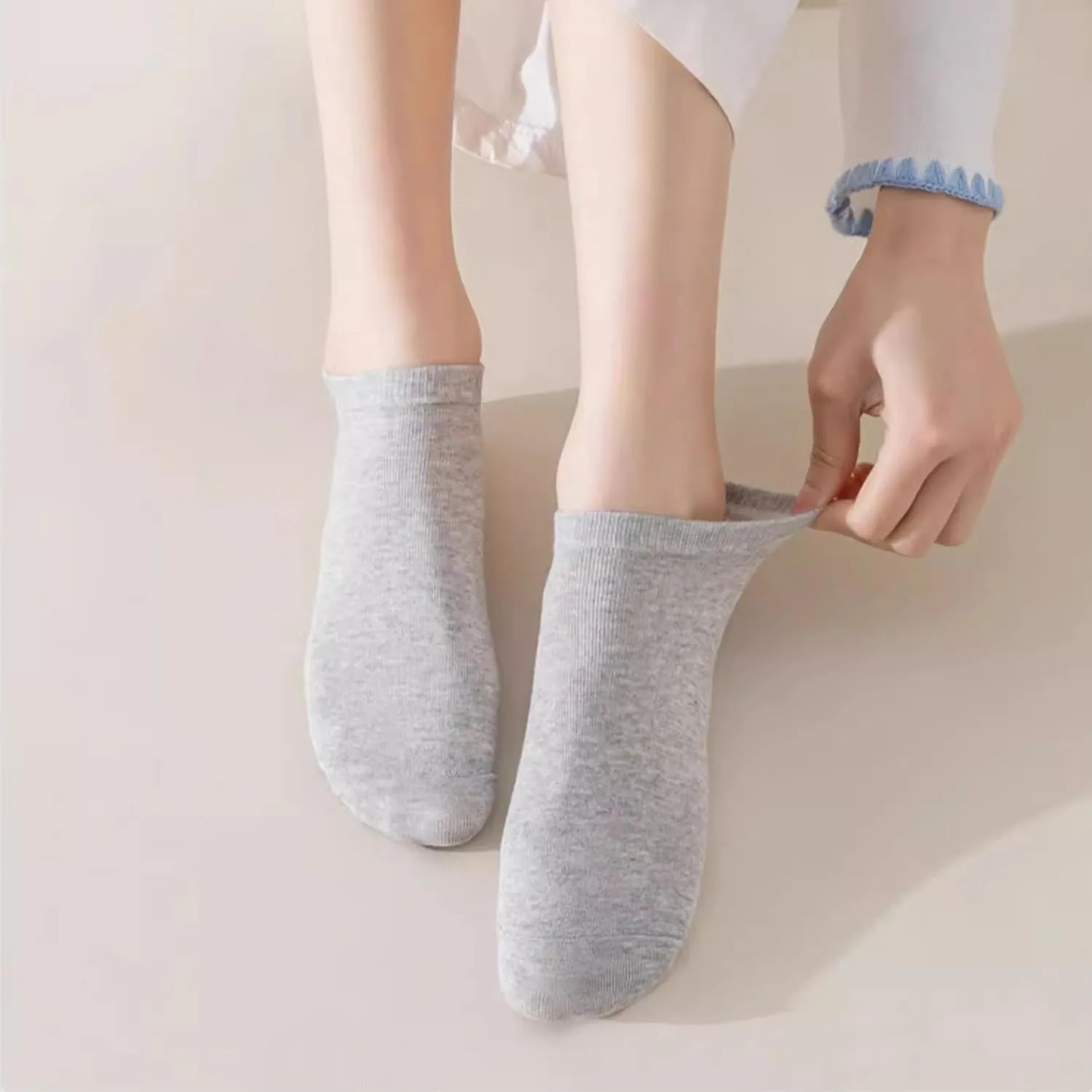 Wildarms Women's Ankle Socks - No Show Invisible Ultra-Thin Breathable Cotton Casual Socks for Sneakers & Everyday Wear