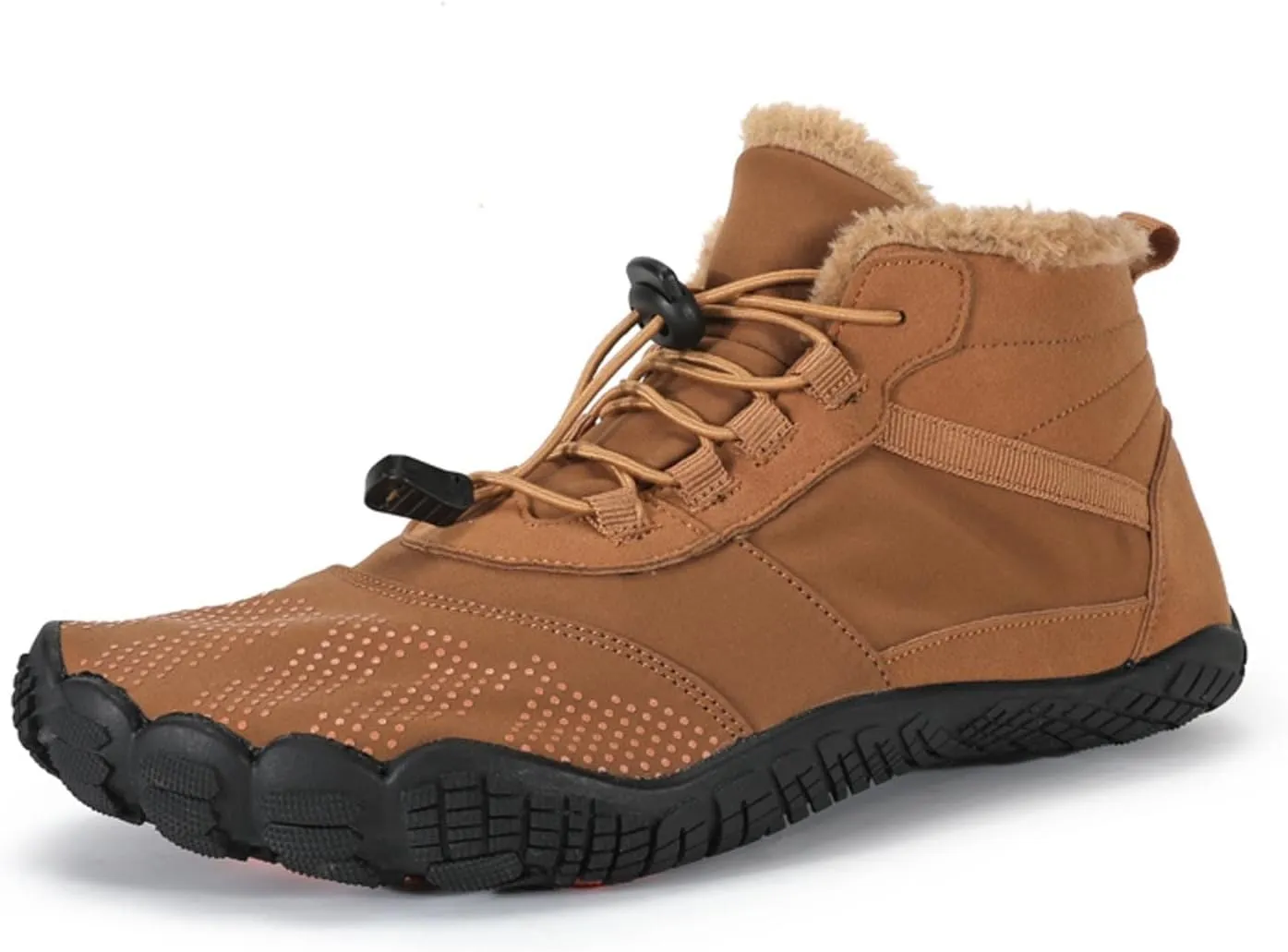Winter Barefoot Shoes Mens Wide Toe Box Trail Runner Womens Minimalist Zero Drop Sole Walking Shoes Casual Hiking Cotton Boots Sneakers