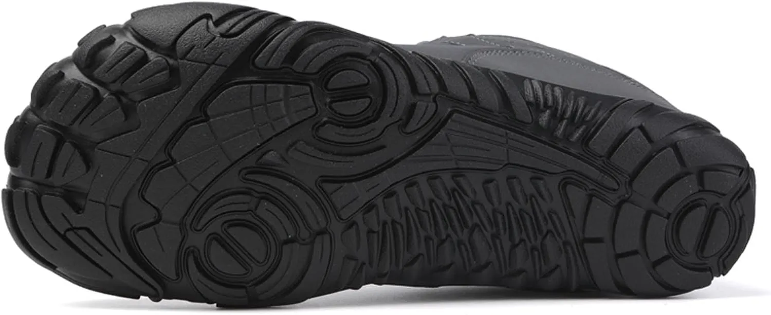 Winter Barefoot Shoes Mens Wide Toe Box Trail Runner Womens Minimalist Zero Drop Sole Walking Shoes Casual Hiking Cotton Boots Sneakers