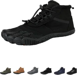 Winter Men'S Women'S Barefoot Shoes, Hiking Barefoot Winter Boots, Zero Drop Sole Trail Running Shoes Wide Toe Shoes