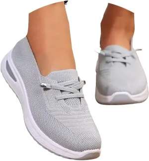 Women Comfy Orthopedic Walking Shoes, 2025 New Wide Width Orthopedic Shoes Non Slip Lightweight Breathable Slip On Arch Support Non-Slip Sneakers