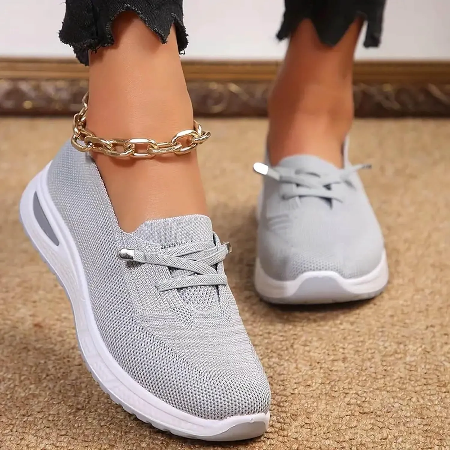 Women Comfy Orthopedic Walking Shoes, 2025 New Wide Width Orthopedic Shoes Non Slip Lightweight Breathable Slip On Arch Support Non-Slip Sneakers