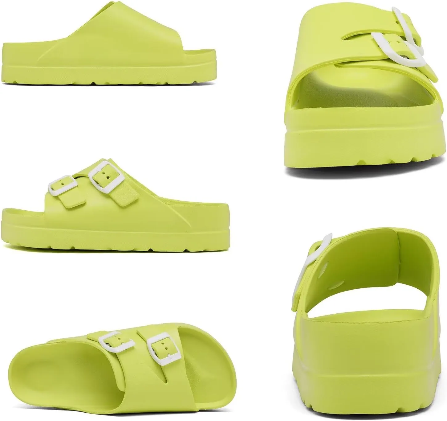 Women Platform Sandals with Arch Support, Adjustable Double Buckle Slide for Woman, Summer Vacation Sandal for Beach,Garden,Pool,Easy Street, Sandalias de Plataforma Para Mujer
