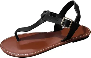 Women Summer Buckle Strap Casual Open Toe Flat Soft Bottom Breathable Shoes Sandals Sandals for Women Original