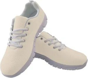 Women Tennis Shoes Non Slip Comfortable White Sole Lace Up Lightweight Sneaker