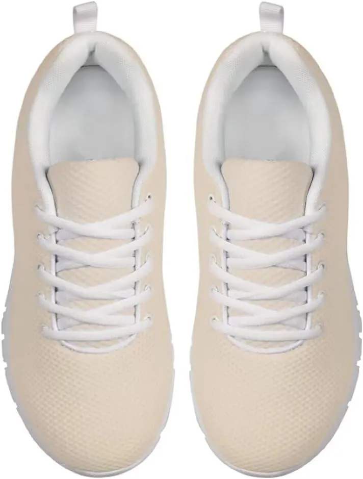 Women Tennis Shoes Non Slip Comfortable White Sole Lace Up Lightweight Sneaker