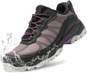 Women Waterproof Hiking Boots Breathable Soft Lined Booties Non Slip Trail Shoes for Outdoor Walking Trekking Camping