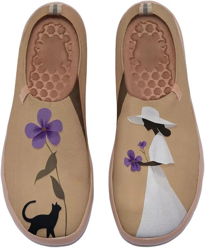 Women's Blossom Slip On Soft Shoes Colorful Comfortable Lightweight Art Travel Sneakers Casual Vibrant Floral Everyday Loafers