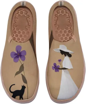 Women's Blossom Slip On Soft Shoes Colorful Comfortable Lightweight Art Travel Sneakers Casual Vibrant Floral Everyday Loafers