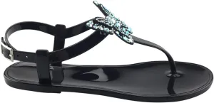 Women's Bow Flat Thong Sandals Summer T-Strap Adjustable Ankle Buckle Slip On Casual Beach Flip Flop For Party