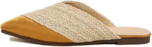 Women's Braided Satin Flat Sandals Clogs Summer Sexy Closed Pointed Toe Backless Slip On Bohemian Mules Dressy Beach Oceanside Holiday Casual Dress Sandals