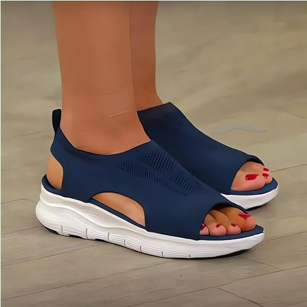 Women's Breathable Orthopedic Sandals, 2024 New Soft Shoes Go Walking Slip on Diabetic Foam Shoes, Arch Support Shoes for Women Wide Width