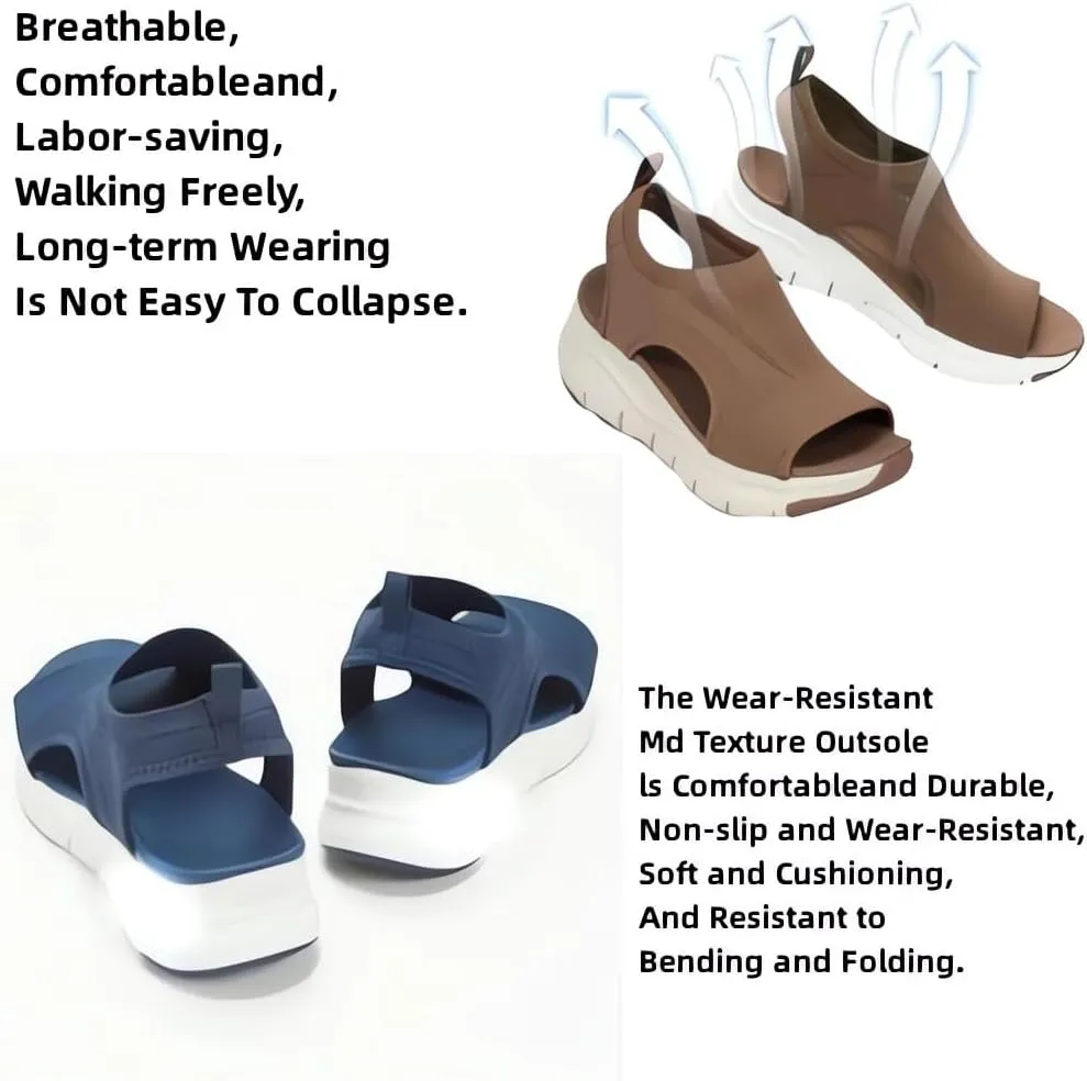 Women's Breathable Orthopedic Sandals, 2024 New Soft Shoes Go Walking Slip on Diabetic Foam Shoes, Arch Support Shoes for Women Wide Width