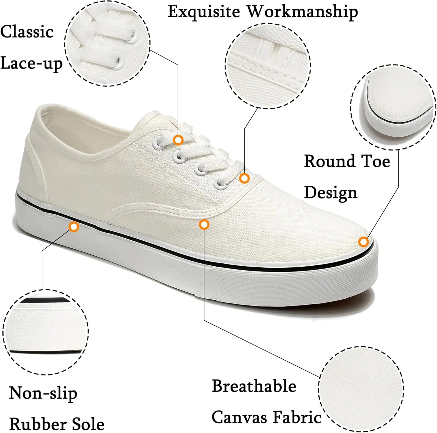 Women's Canvas Shoes Low Top Fashion Classic Slip on Canvas Sneakers Lace-up Walking Shoes Tennis Shoes