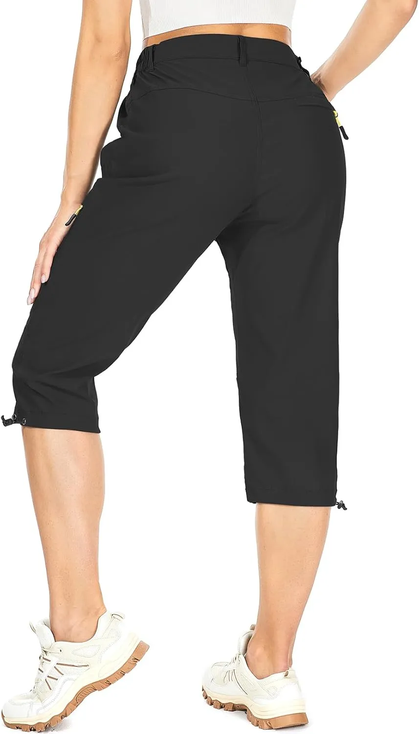 Women's Cargo Capris Pants Casual Hiking Pants Lightweight Quick Dry Travel Summer Pants for Women