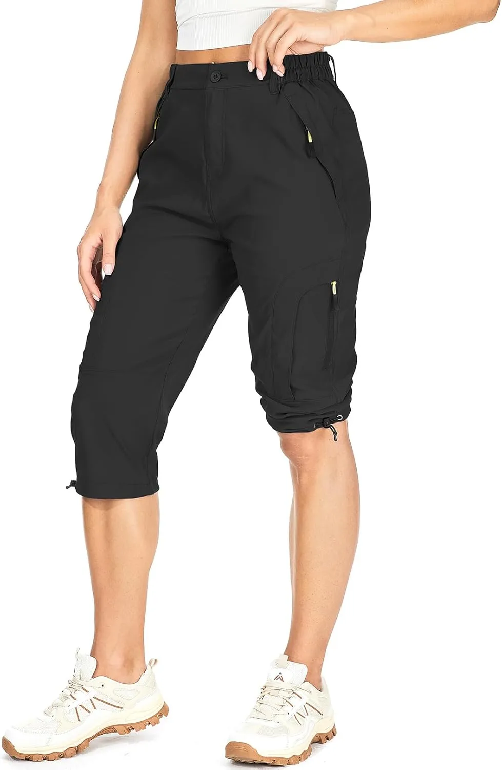 Women's Cargo Capris Pants Casual Hiking Pants Lightweight Quick Dry Travel Summer Pants for Women