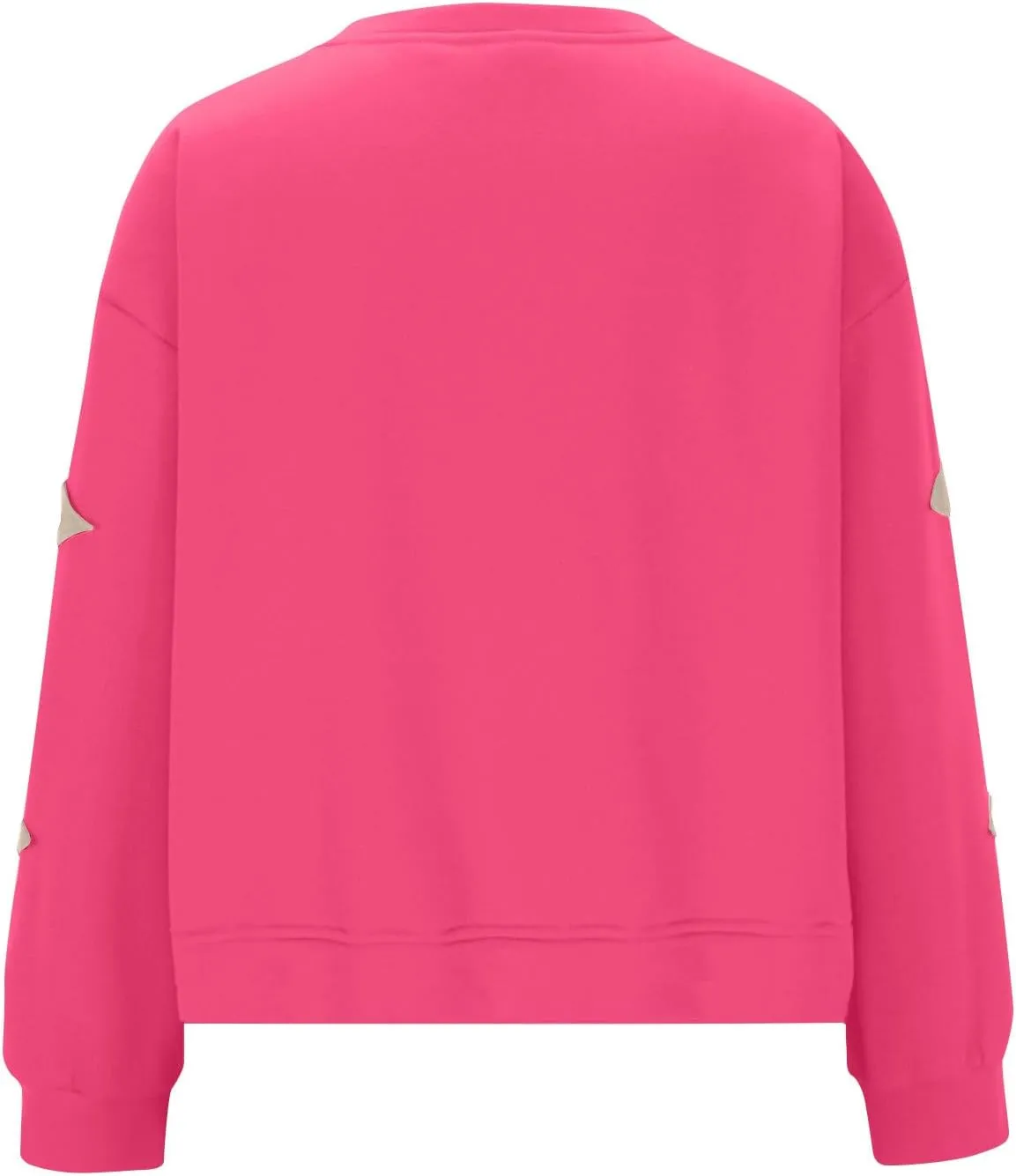 Women's Casual Loose Color Matching Round Neck Long Sleeved T-shirt ，Loose Top Long Sleeved Round Neck Star Tops
