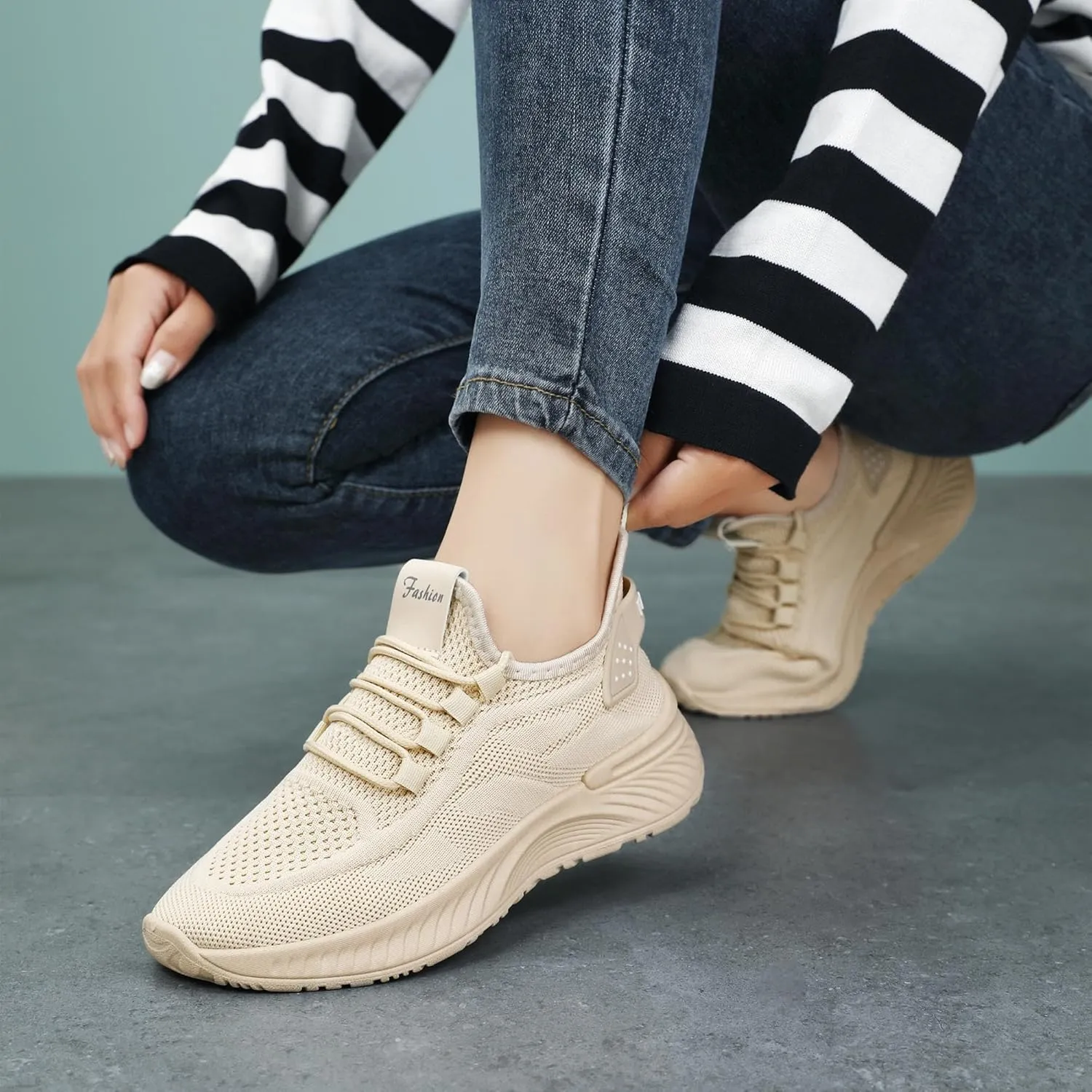 Women's Casual Shoes - Lightweight Comfort Sneakers, Breathable and Non-Slip for Running, Walking, and Everyday Wear