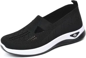 Women's Casual Sneakers – Lightweight & Breathable Mesh Slip-On Walking Shoes, Easy to Wear, Anti-Slip Sole, Perfect for Work, Travel & Everyday Comfort
