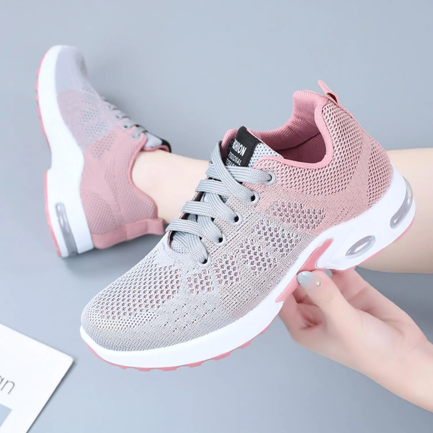 Women's Casual Sneakers – Lightweight, Breathable Non-Slip Walking Shoes for Work, Nursing, Running, and Everyday Use
