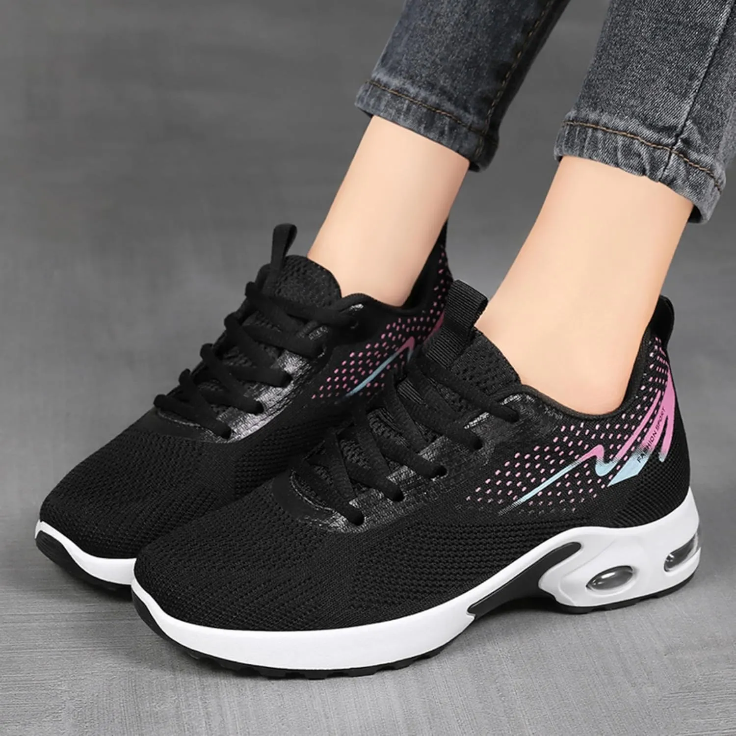 Women's Casual Sneakers – Lightweight, Breathable Non-Slip Walking Shoes for Work, Nursing, Running, and Everyday Use