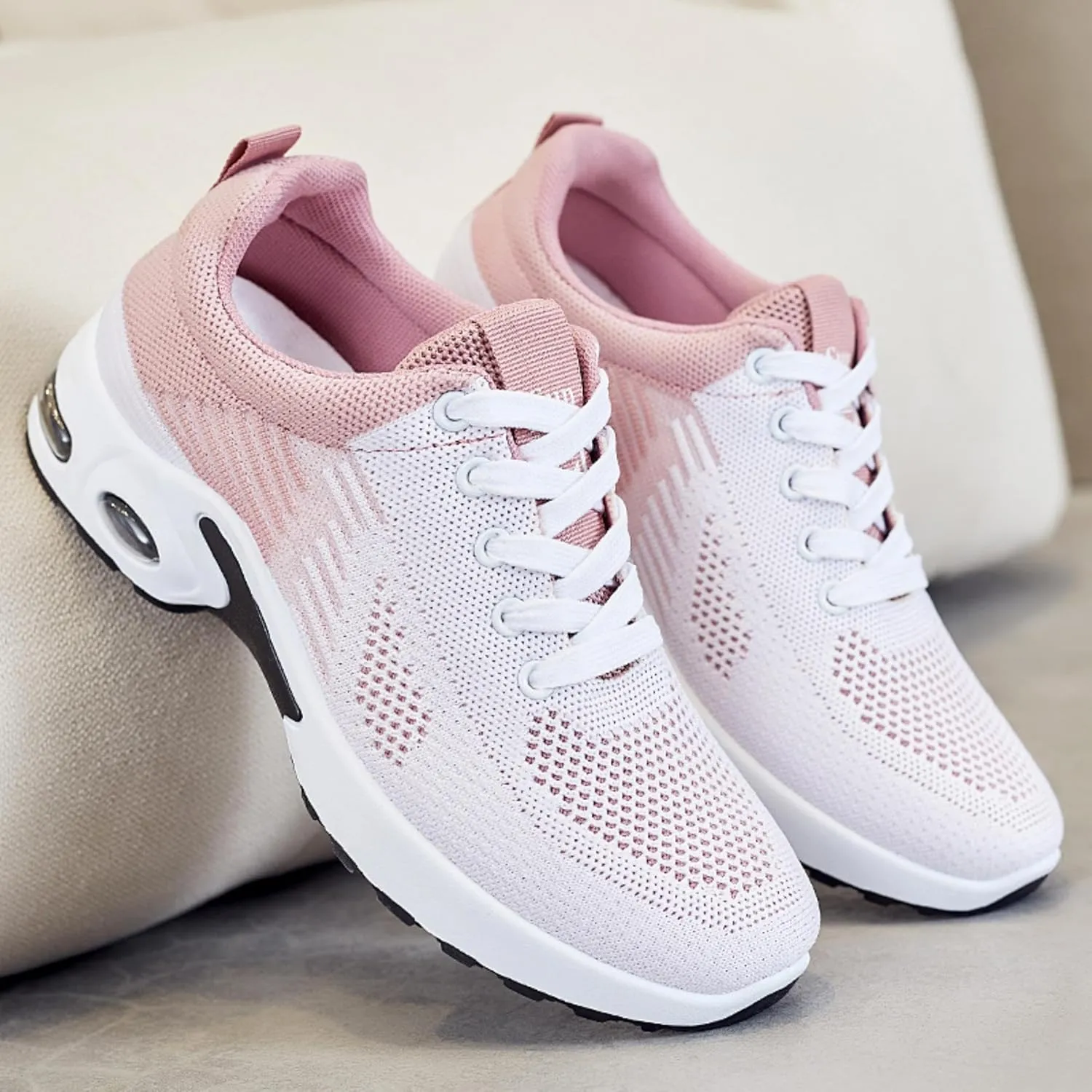 Women's Casual Sneakers – Lightweight, Breathable Non-Slip Walking Shoes for Work, Nursing, Running, and Everyday Use