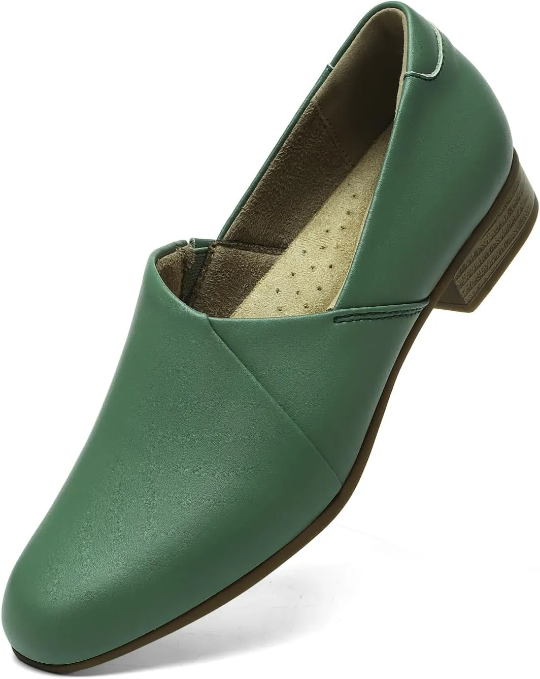 Women's Classic Comfort Dress Shoes Casual Leather Loafers Flats Cute Versatile Slip-Ons Everyday Work Shoes