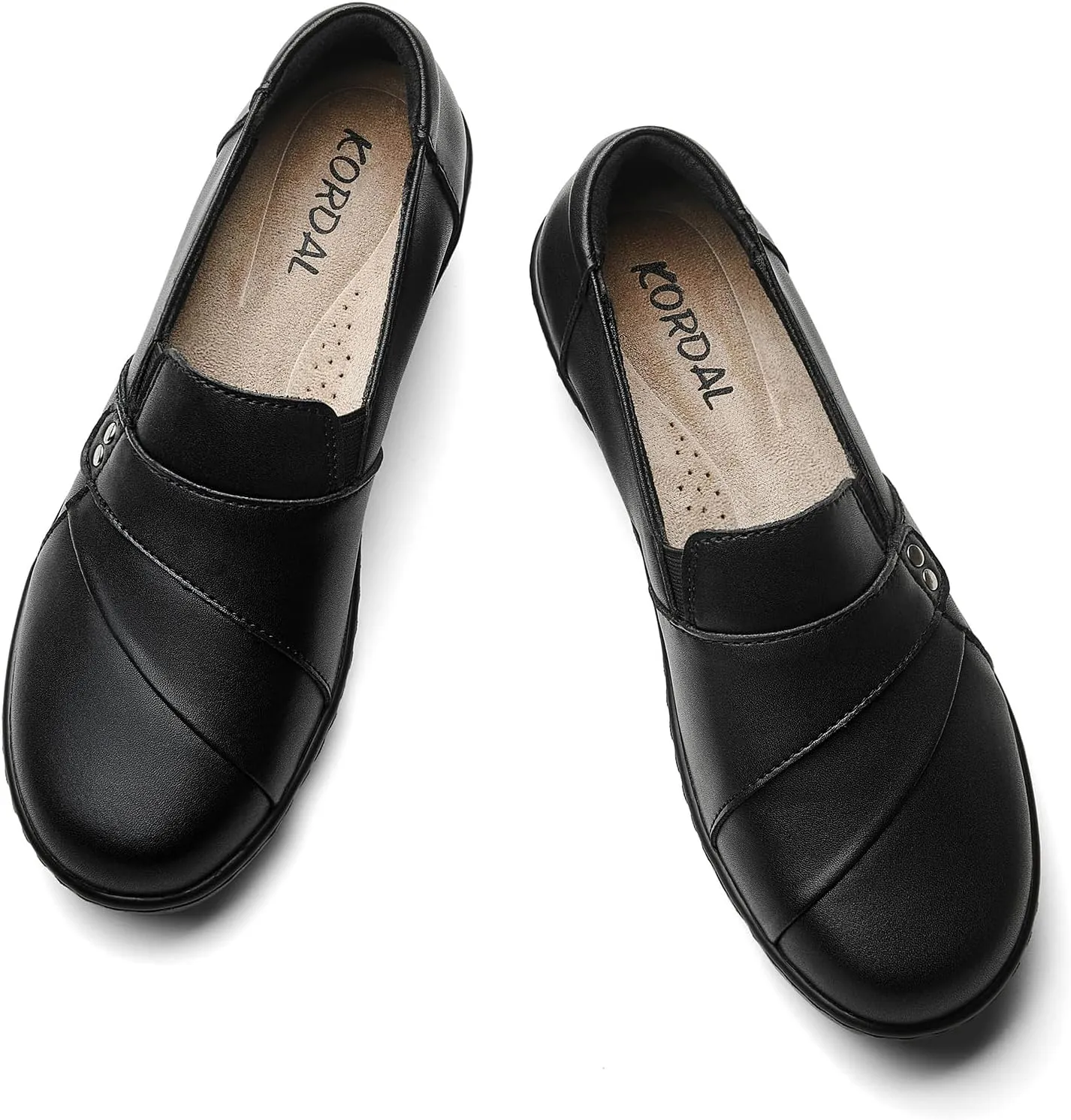 Women's Comfortable & Lightweight Leather Loafers Slip-Ons Stylish Business Casual Dress Shoes Work Office Everyday Walking Shoes for Women