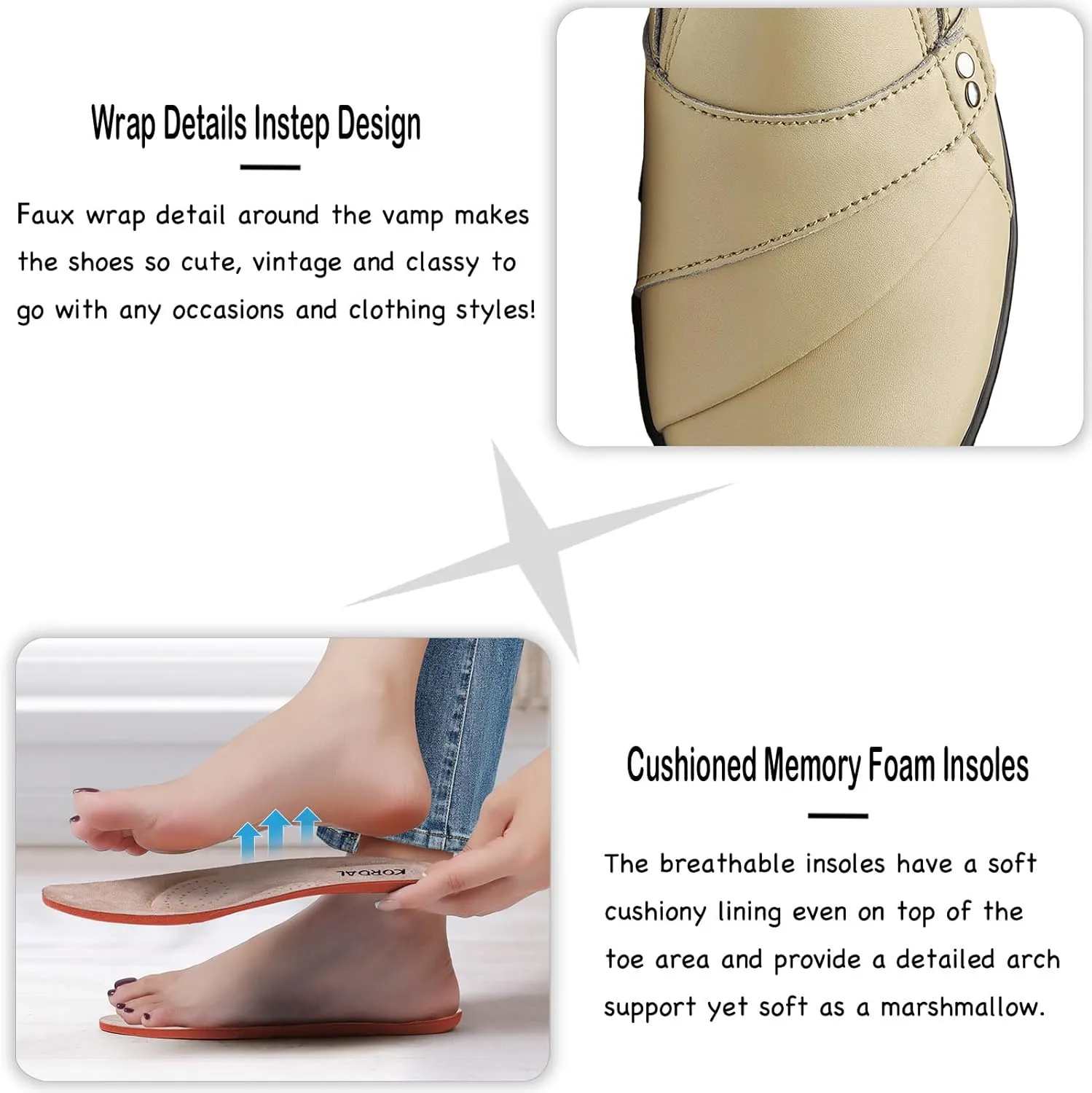 Women's Comfortable & Lightweight Leather Loafers Slip-Ons Stylish Business Casual Dress Shoes Work Office Everyday Walking Shoes for Women