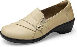 Women's Comfortable & Lightweight Leather Loafers Slip-Ons Stylish Business Casual Dress Shoes Work Office Everyday Walking Shoes for Women