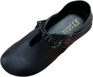 Women's Cowhide Retro Loafers Slip-On Round Toe Soft Sole V Cutout Elastic Strap Splicing Color Casual Comfort Flat Single Shoes Suitable for Outdoor Walking and Shopping