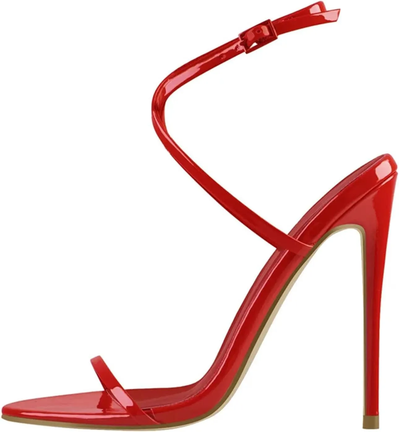 Women's Cross Strap Stiletto Sandals, Multi-Color Party Dress Footwear