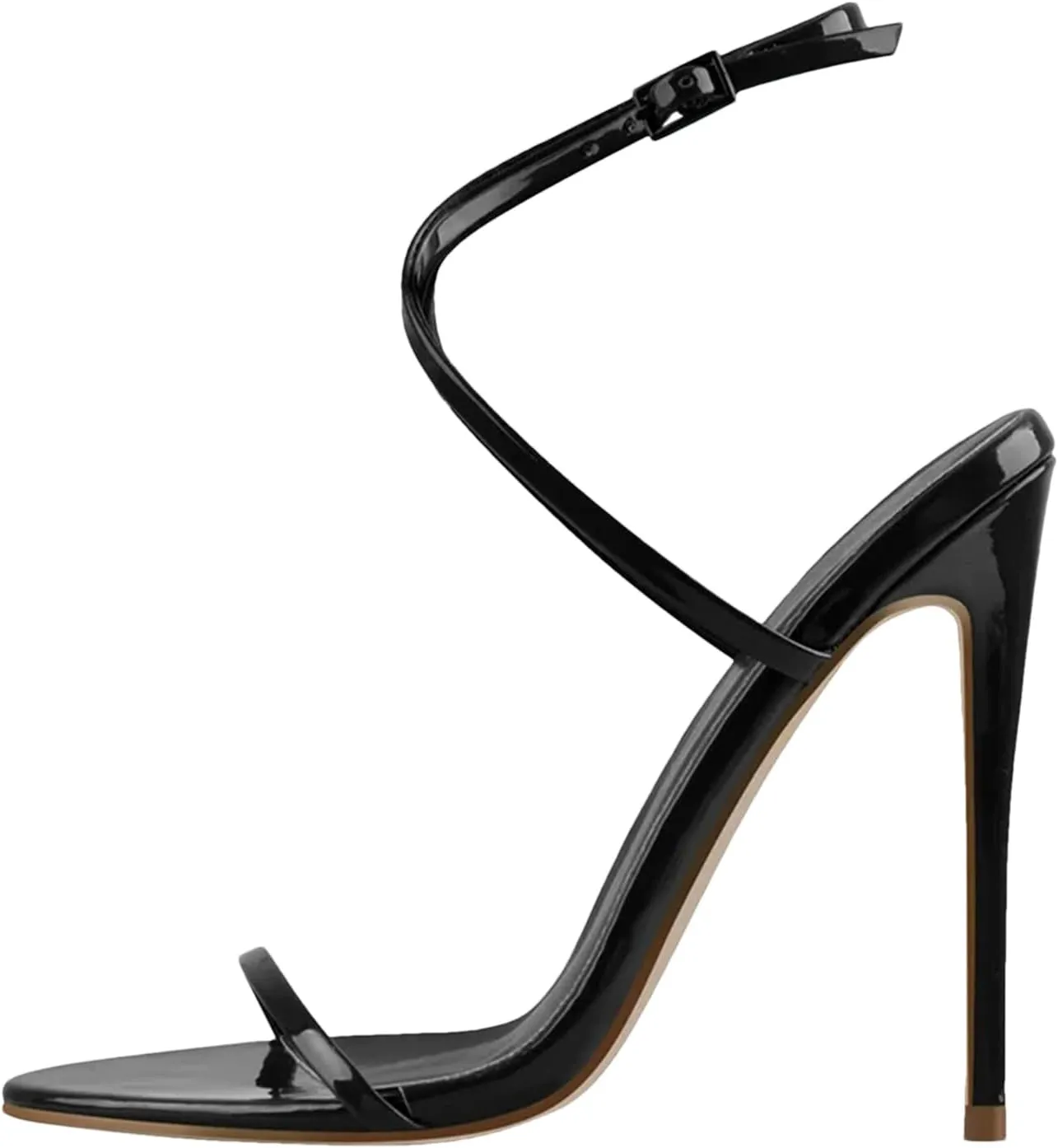 Women's Cross Strap Stiletto Sandals, Multi-Color Party Dress Footwear