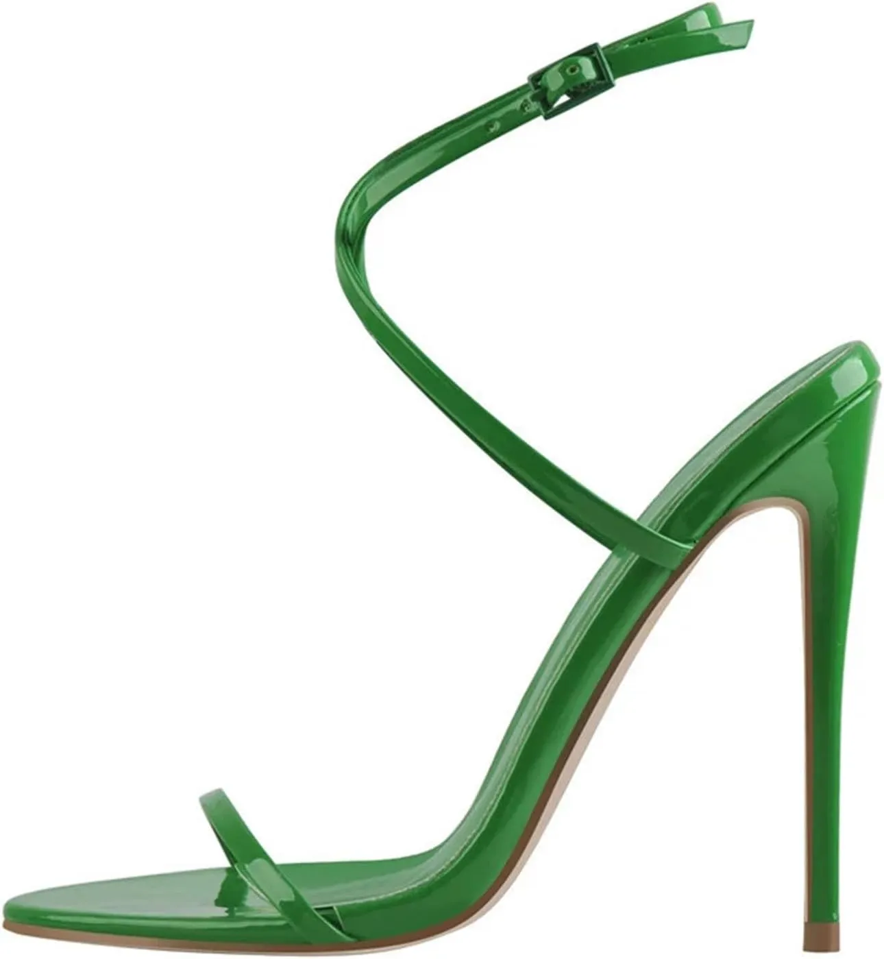 Women's Cross Strap Stiletto Sandals, Multi-Color Party Dress Footwear