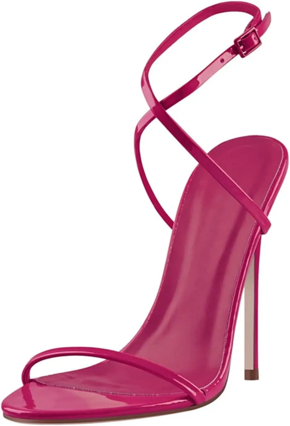 Women's Cross Strap Stiletto Sandals, Multi-Color Party Dress Footwear