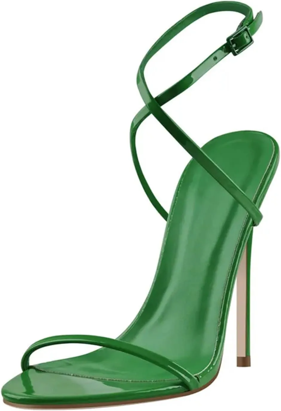 Women's Cross Strap Stiletto Sandals, Multi-Color Party Dress Footwear