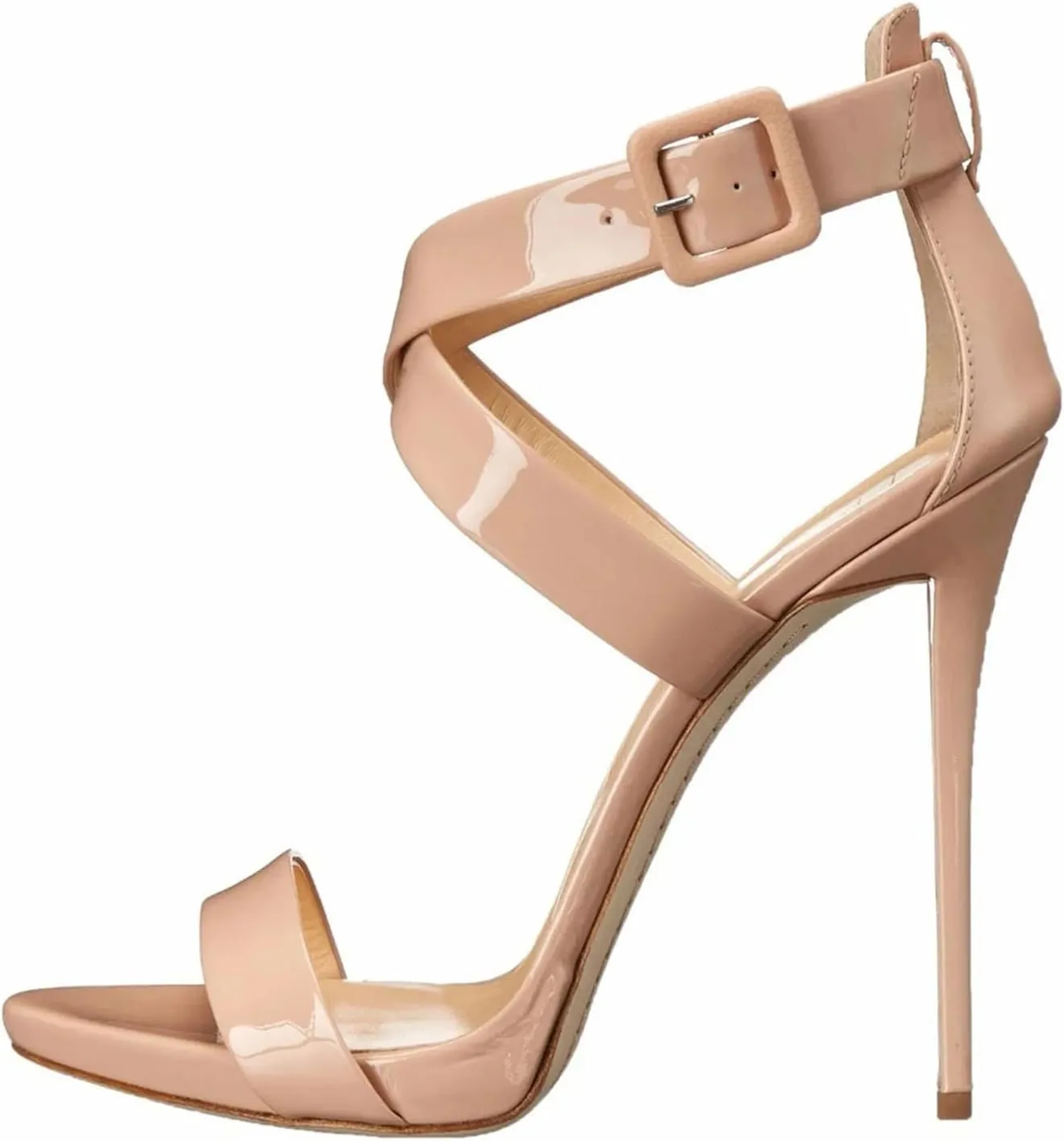 Women's Cross Strap Stiletto Sandals, Open Toe Party Work Heels