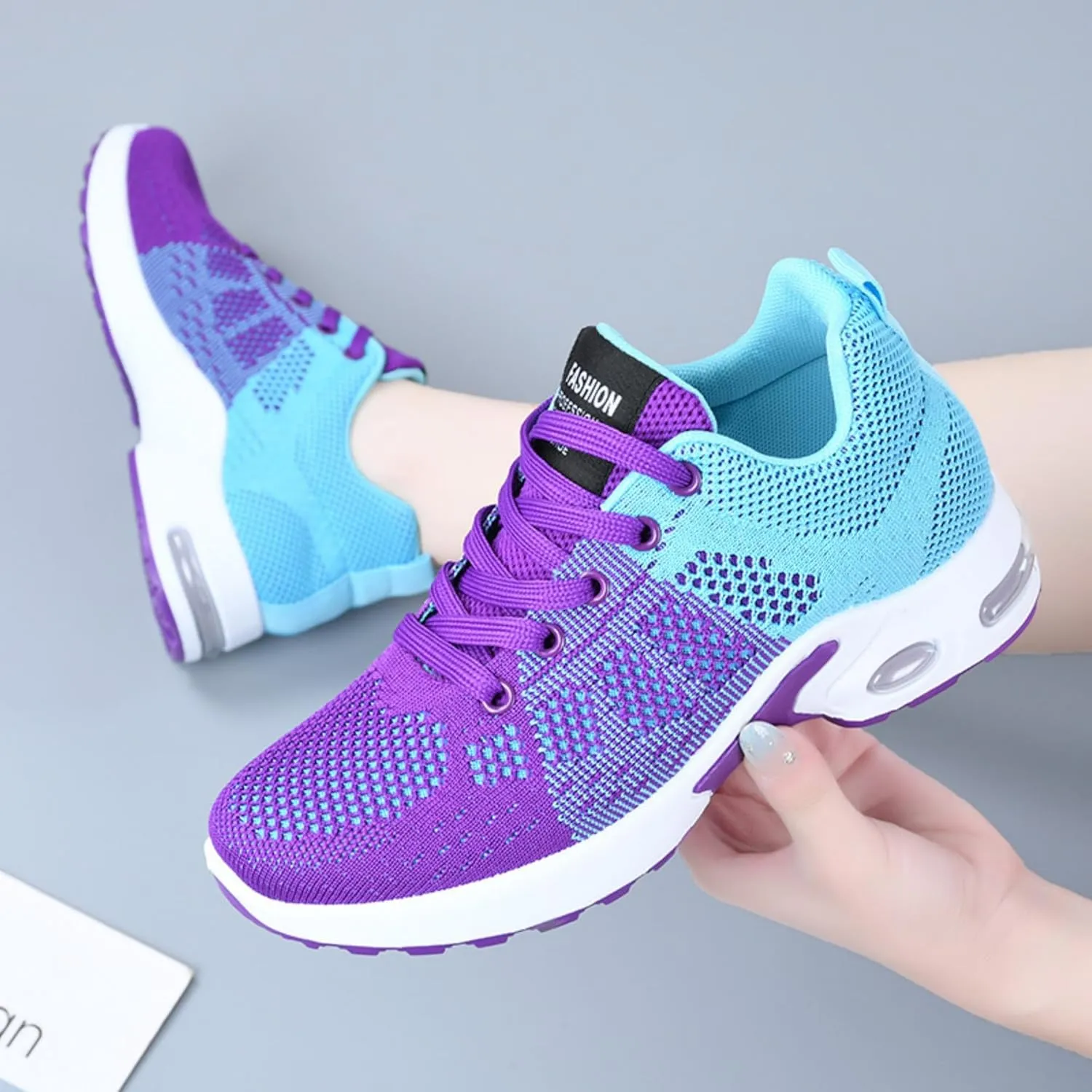 Women's Cushion Sneakers - Breathable, Non-Slip Walking Shoes with Shock-Absorbing Comfort, Lightweight for Running, Walking, and Everyday Use