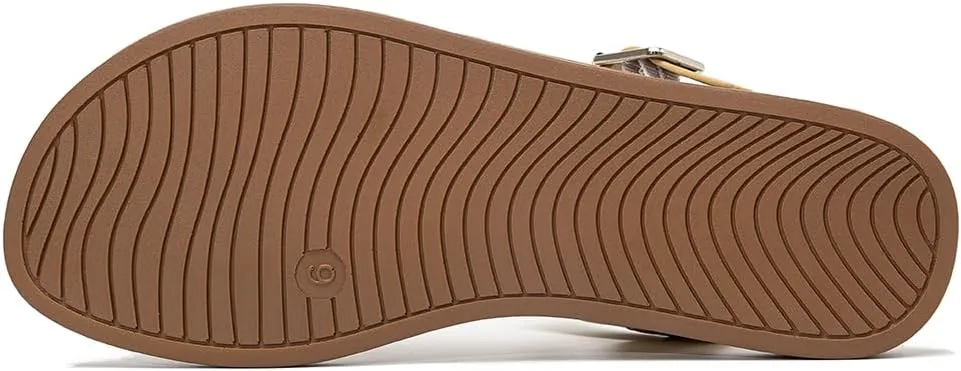 Women's Cute Open Toes One Band Ankle Strap Flexible Summer Flat Sandals With   Memory Foam