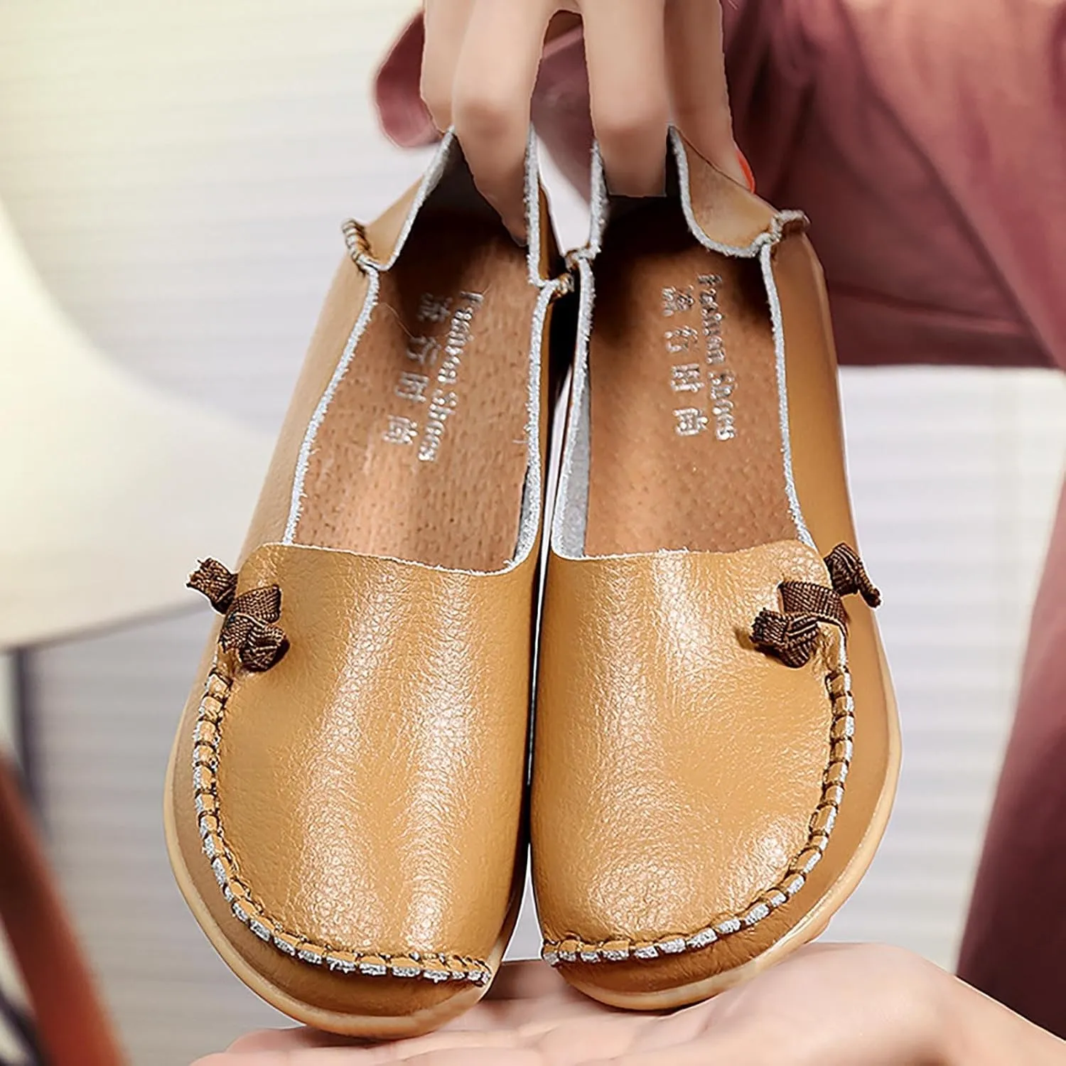 Womens Dress Shoes Fashion Sneakers for Women 2024 Mens Loafers Casual Slip On Casual Round Head Christmas Dress Shoes for Women Comfort Cute Casual Slip On Lightweight