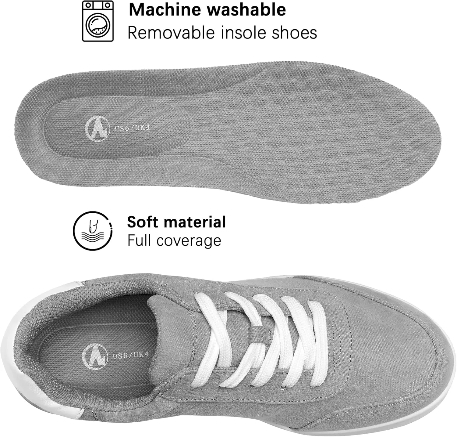 Womens Fashion Lace Up Comfortable Sneakers Casual Tennis Shoes for Women
