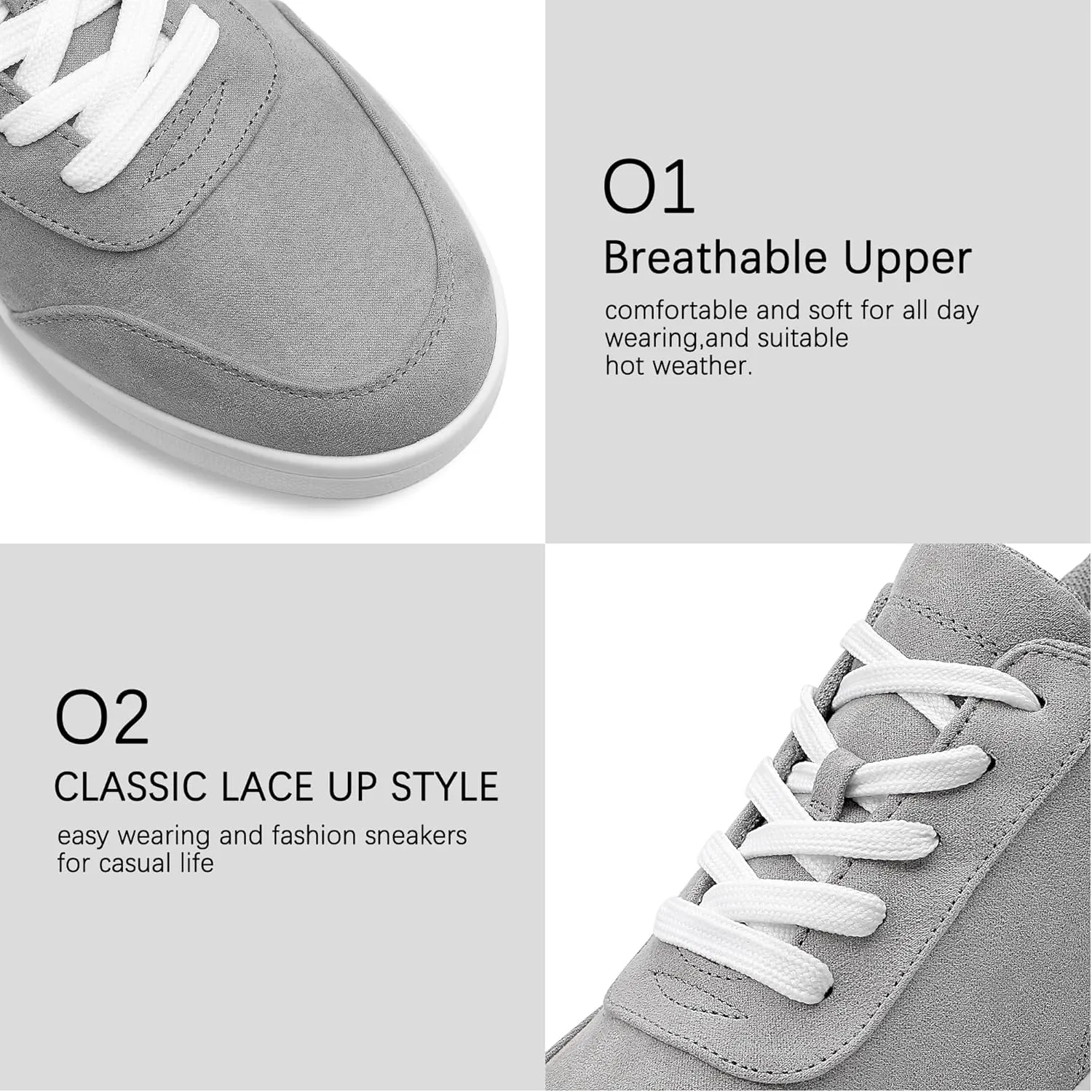 Womens Fashion Lace Up Comfortable Sneakers Casual Tennis Shoes for Women
