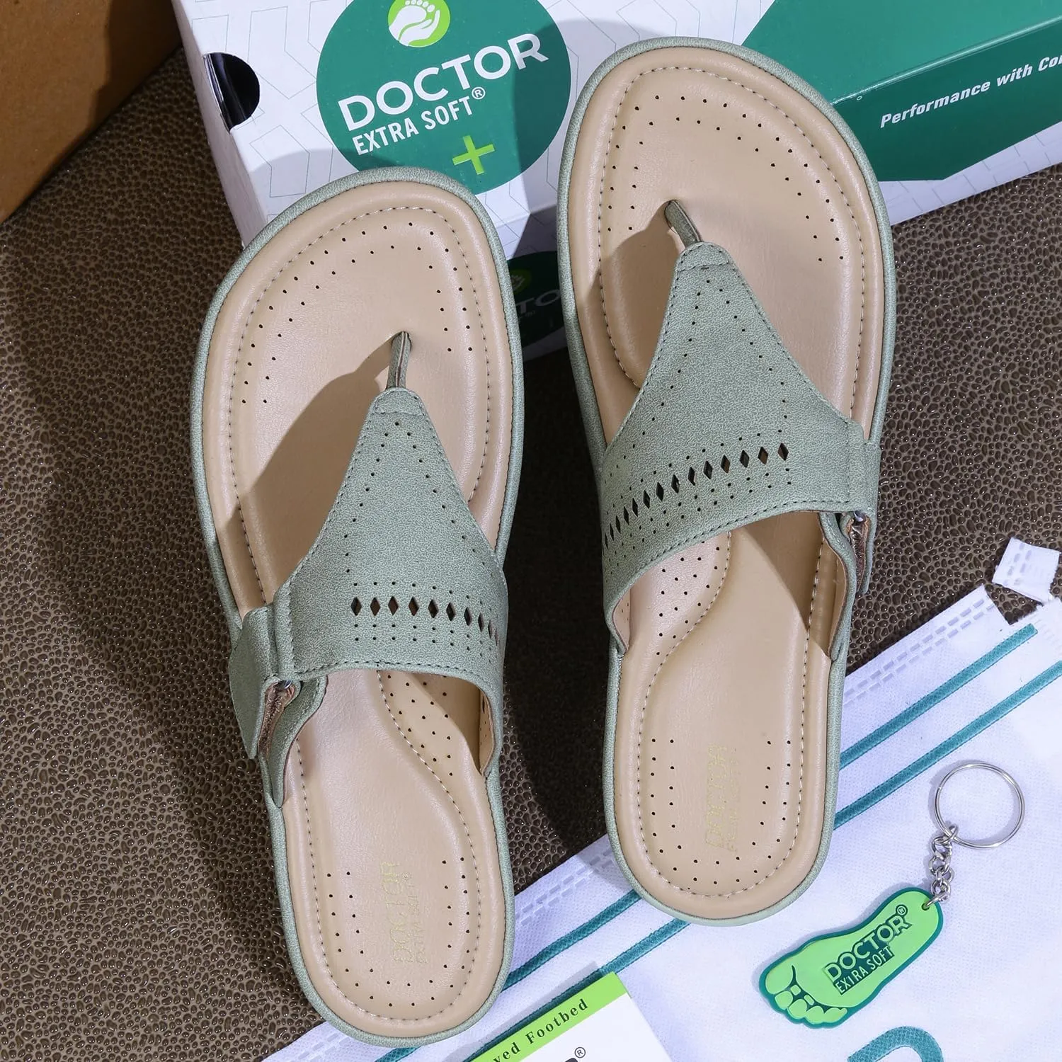 Women's Flat Memory Foam Slippers/Flip-Flops Fashion Stylish Casual Comfortable Diabetic Orthopedic Lightweight Synthetic Slip-on Sandals with Adjustable Strap for Girls/Ladies D-608