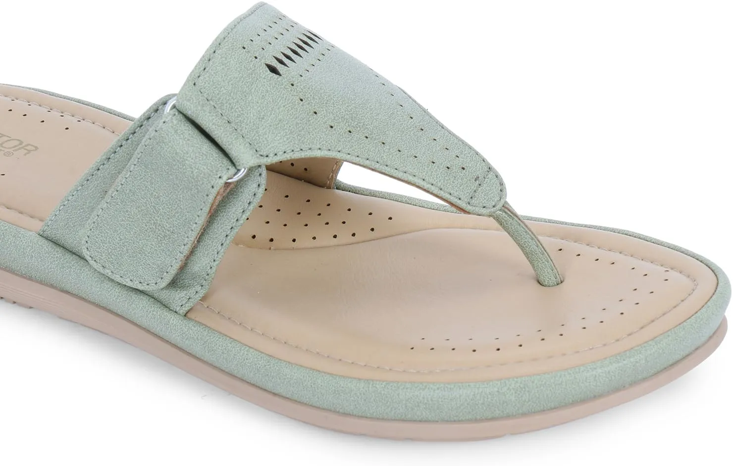Women's Flat Memory Foam Slippers/Flip-Flops Fashion Stylish Casual Comfortable Diabetic Orthopedic Lightweight Synthetic Slip-on Sandals with Adjustable Strap for Girls/Ladies D-608