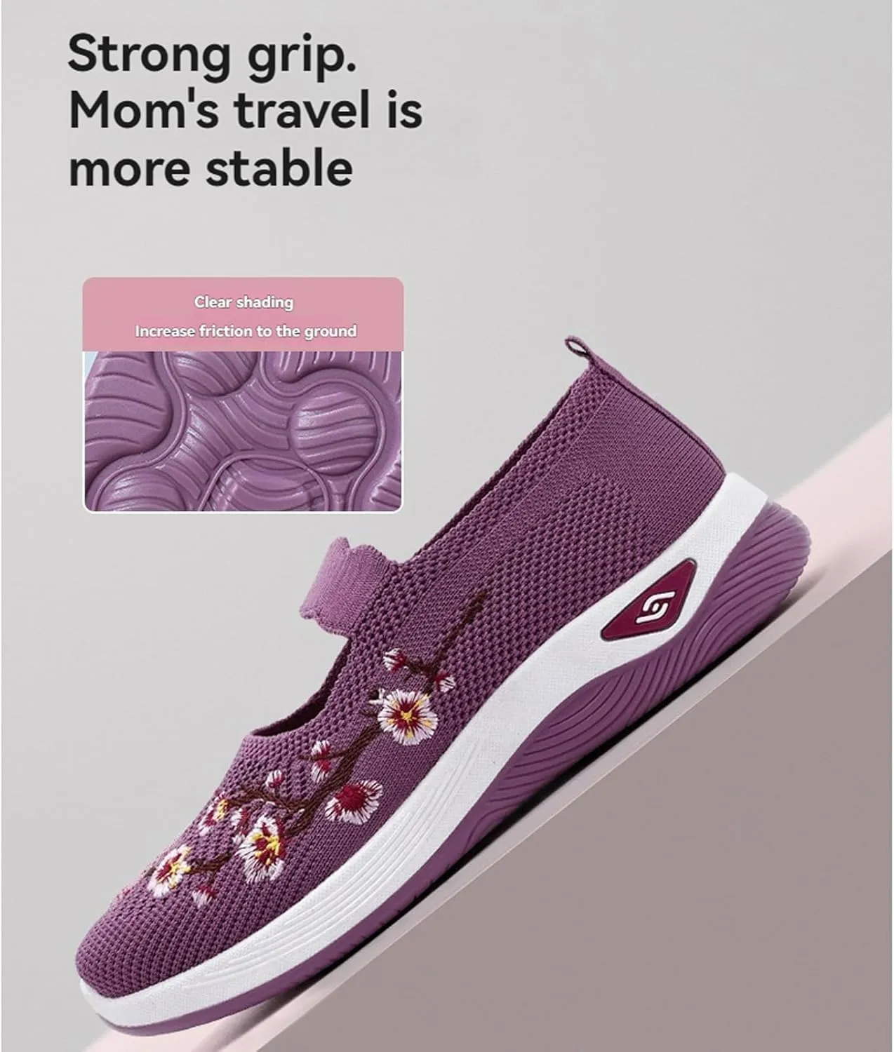 Women's Flats Shoes National Style Embroidered Flower Slip On Mesh Breathable Casual Loafers Comfortable Soft Woman Shoes Casual Heel with Arch Support